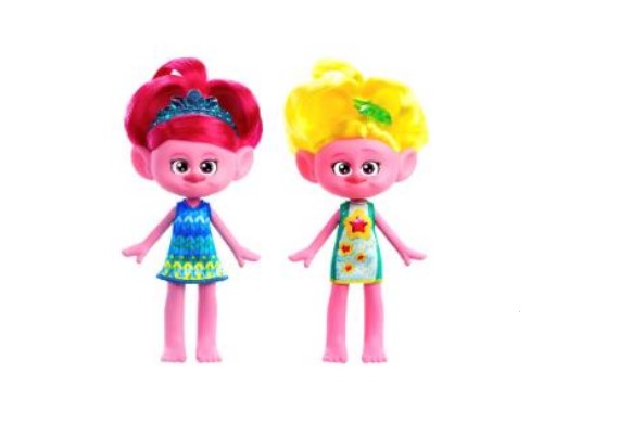 DreamWorks Trolls Band Together - Petite poupée - Hair Pops- Poppy
